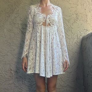 For Love and Lemons White Lace Dress